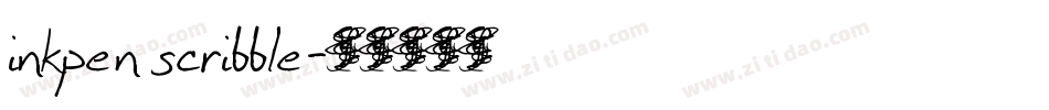 inkpen scribble字体转换